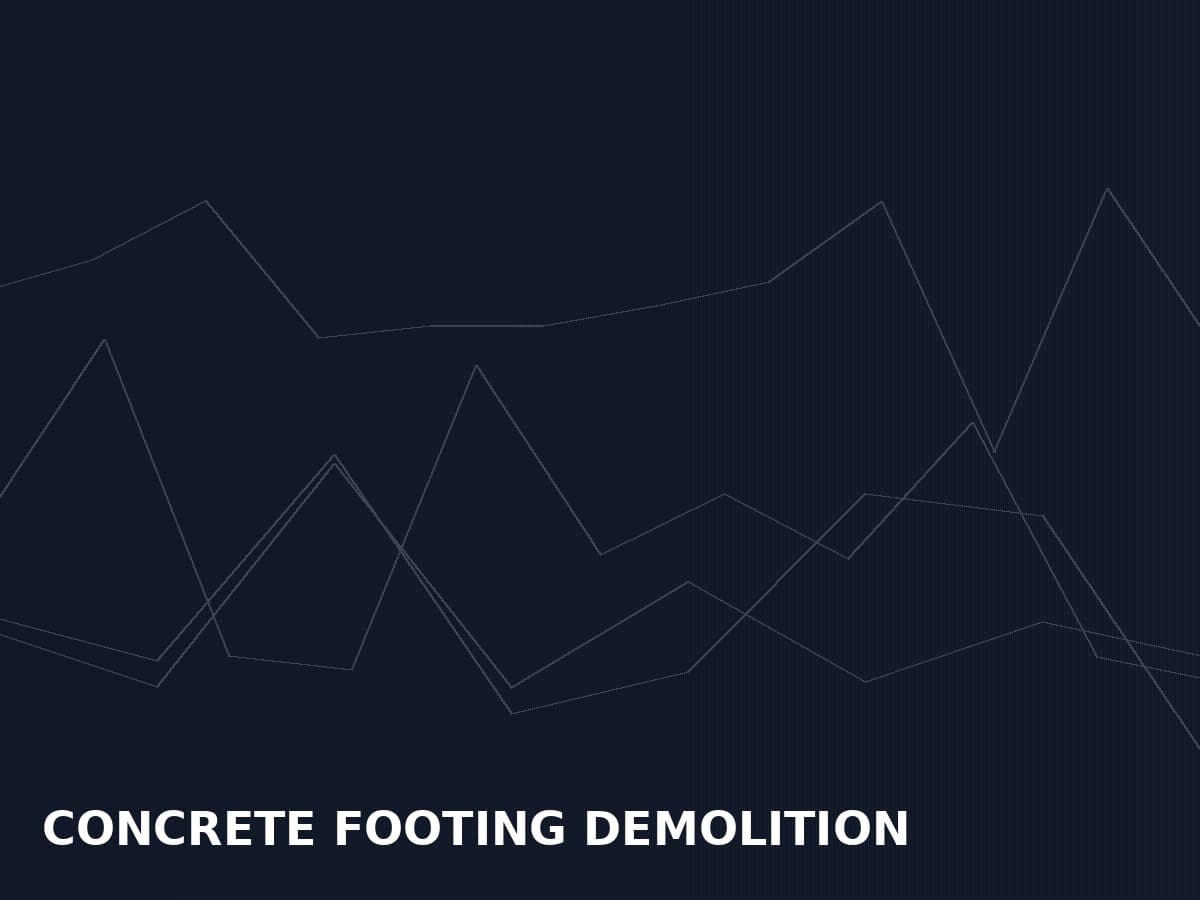 Reinforced footing demolition — Bridge rehabilitation project
