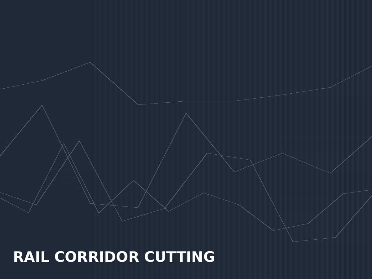 Rail corridor cutting — Regional rail line