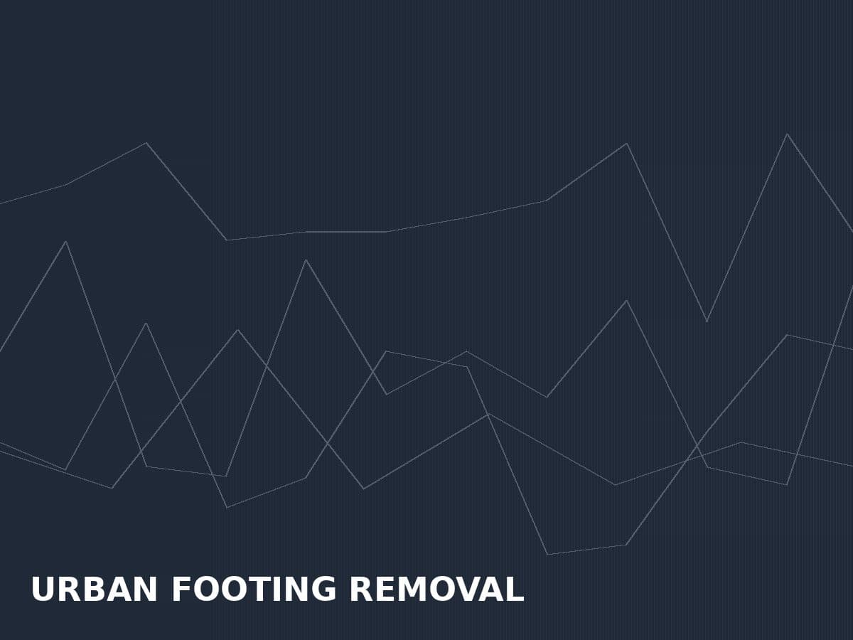 Urban footing removal — Mixed-use building site